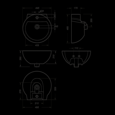 Раковина Sanita Luxe Art Luxe ARTSLWB01 белая